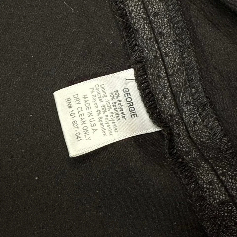 Georgie Made in USA Black Faux Leather Jacket – Size L (Fits M) - Picture 7 of 8